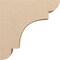 Ekena Millwork 6"W x 24"D x 24"H Thin New Brighton Rough Cedar Woodgrain TimberThane Corbel, Primed Tan CORUR06X24X24NEBRCPR - alternate 4